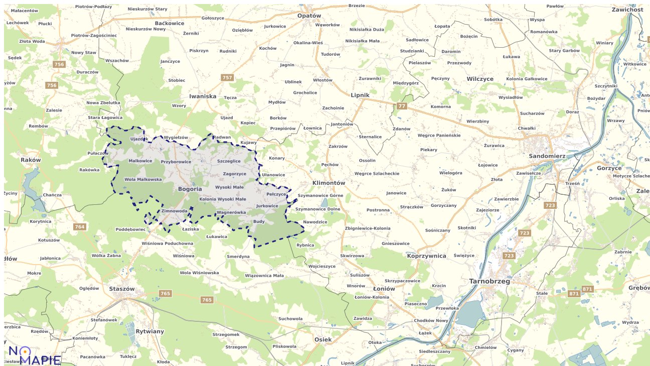 Mapa uzbrojenia terenu Bogorii